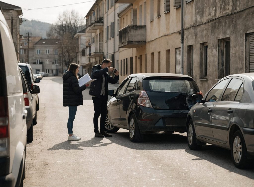 Vozači razmenjuju podatke posle saobraćajne nezgode